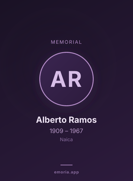 Memorial portrait of Alberto Ramos