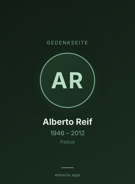 Gedenkportrait von Alberto Reif