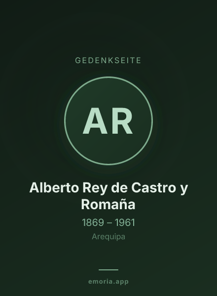 Gedenkportrait von Alberto Rey de Castro y Romaña