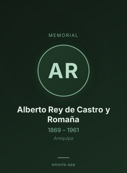 Memorial portrait of Alberto Rey de Castro y Romaña