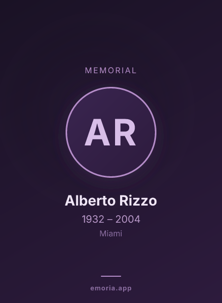 Memorial portrait of Alberto Rizzo