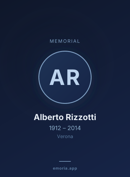 Memorial portrait of Alberto Rizzotti