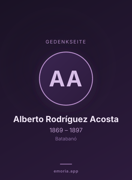 Gedenkportrait von Alberto Rodríguez Acosta