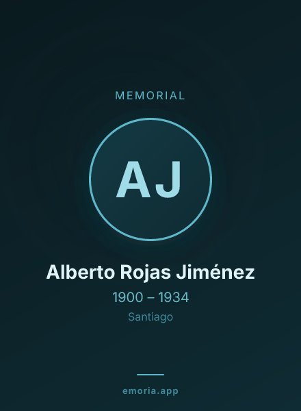 Memorial portrait of Alberto Rojas Jiménez