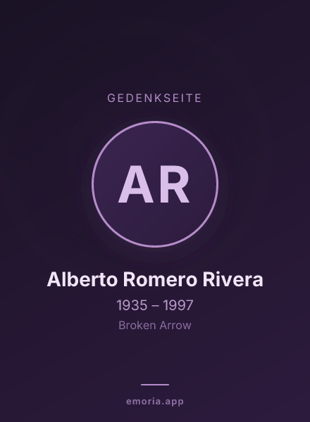 Gedenkportrait von Alberto Romero Rivera