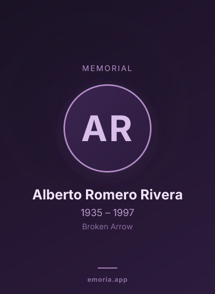 Memorial portrait of Alberto Romero Rivera