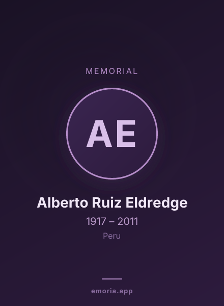 Memorial portrait of Alberto Ruiz Eldredge