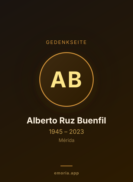 Gedenkportrait von Alberto Ruz Buenfil