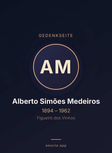 Gedenkportrait von Alberto Simões Medeiros