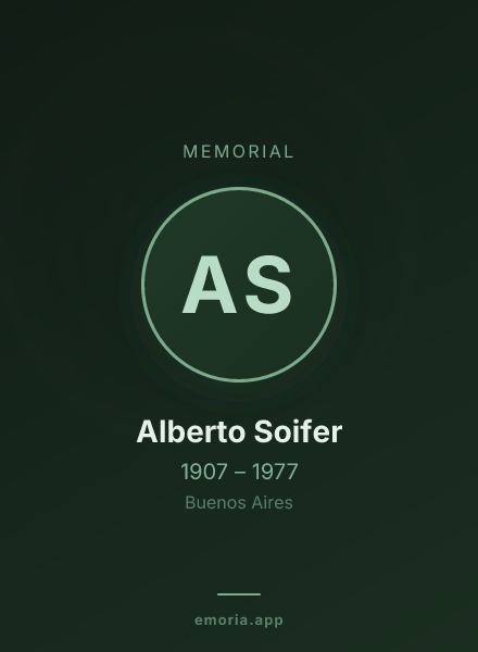 Memorial portrait of Alberto Soifer