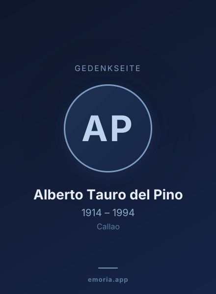 Gedenkportrait von Alberto Tauro del Pino