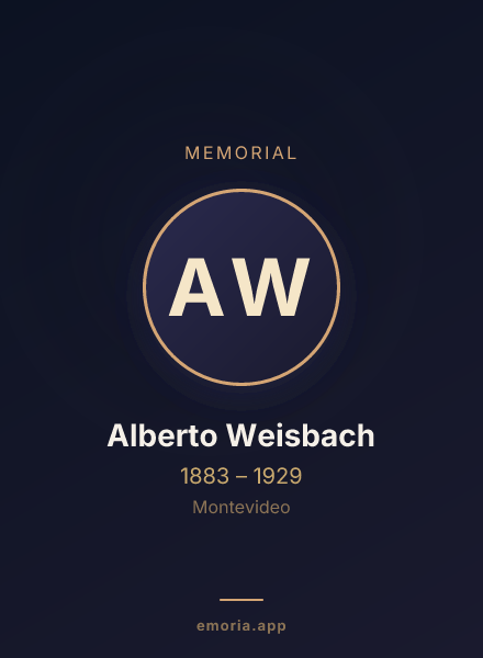Memorial portrait of Alberto Weisbach