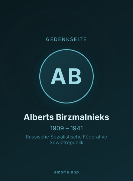 Gedenkportrait von Alberts Birzmalnieks