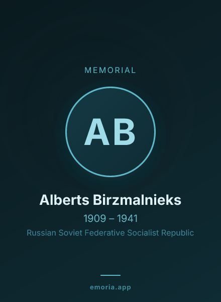 Memorial portrait of Alberts Birzmalnieks