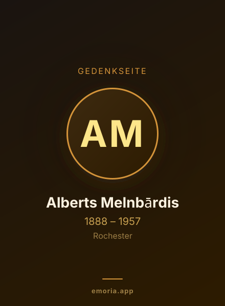 Gedenkportrait von Alberts Melnbārdis
