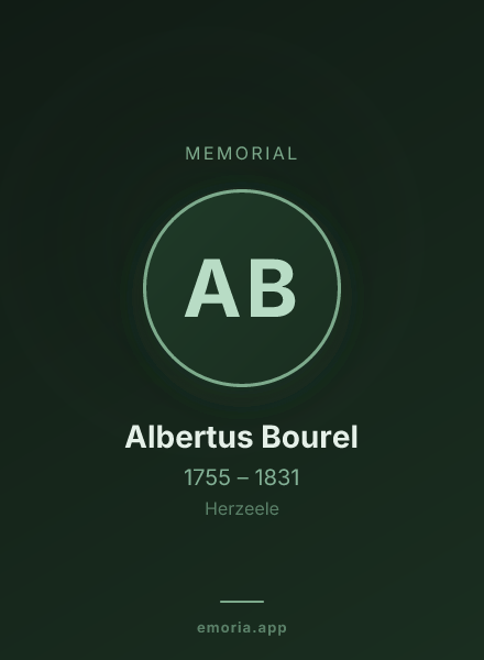 Memorial portrait of Albertus Bourel