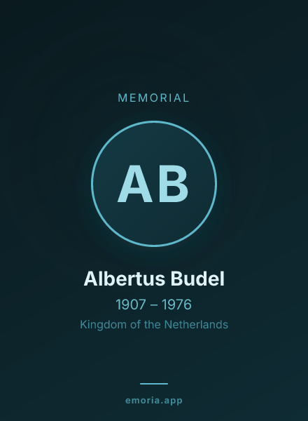 Memorial portrait of Albertus Budel