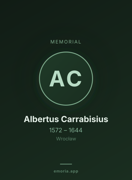 Memorial portrait of Albertus Carrabisius