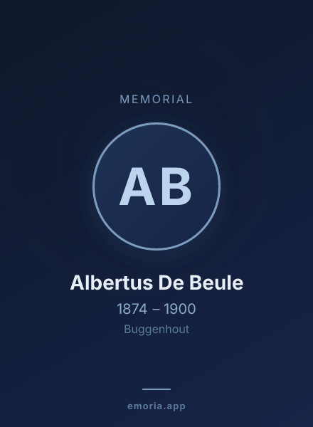 Memorial portrait of Albertus De Beule