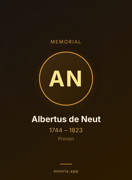 Memorial portrait of Albertus de Neut