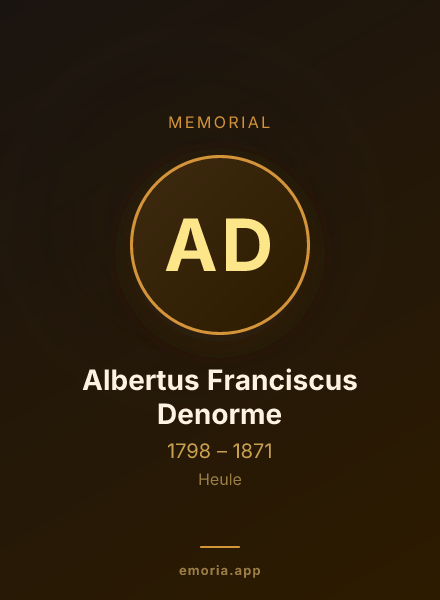 Memorial portrait of Albertus Franciscus Denorme