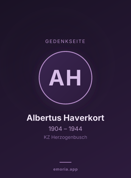 Gedenkportrait von Albertus Haverkort