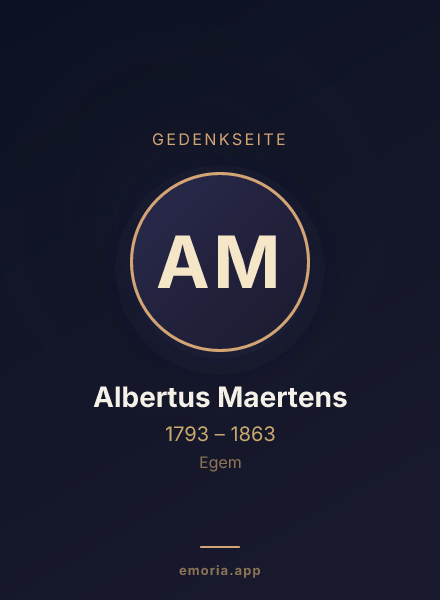 Gedenkportrait von Albertus Maertens
