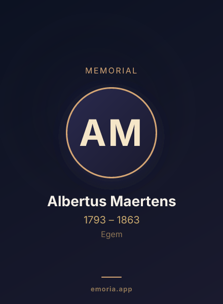 Memorial portrait of Albertus Maertens