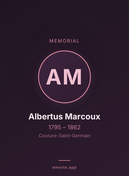 Memorial portrait of Albertus Marcoux