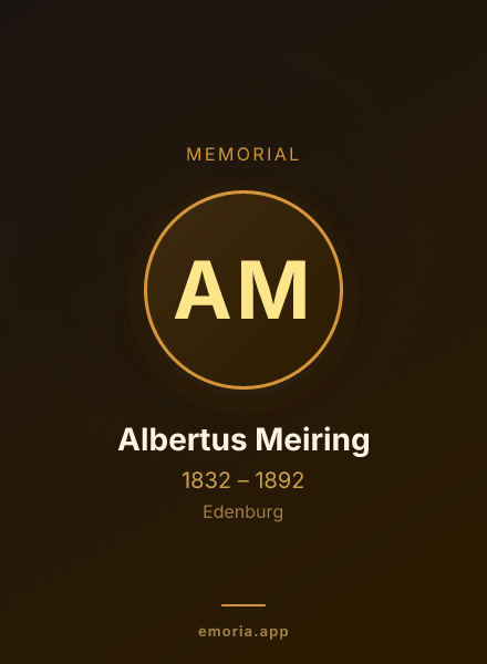 Memorial portrait of Albertus Meiring
