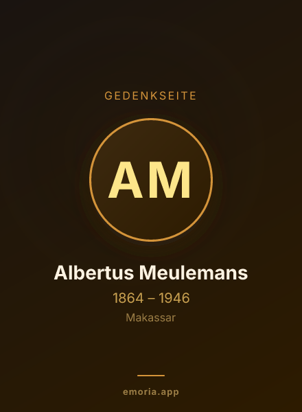 Gedenkportrait von Albertus Meulemans