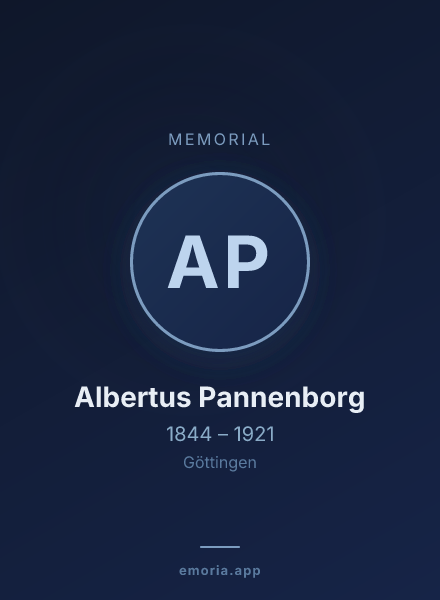 Memorial portrait of Albertus Pannenborg