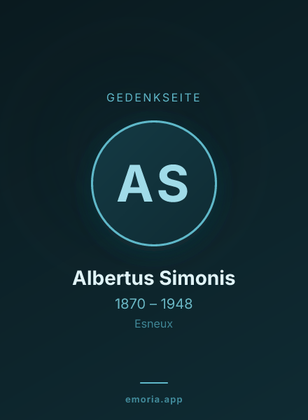 Gedenkportrait von Albertus Simonis
