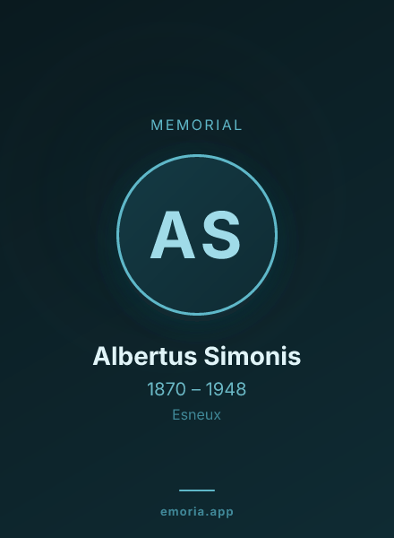 Memorial portrait of Albertus Simonis