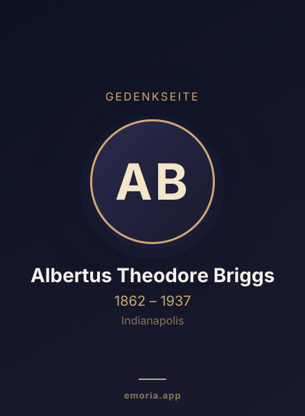 Gedenkportrait von Albertus Theodore Briggs