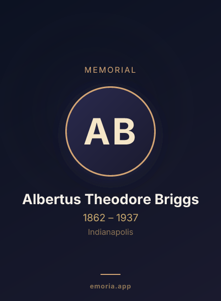 Memorial portrait of Albertus Theodore Briggs