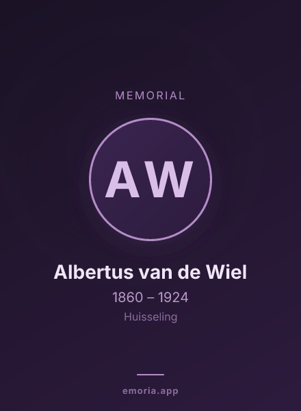 Memorial portrait of Albertus van de Wiel
