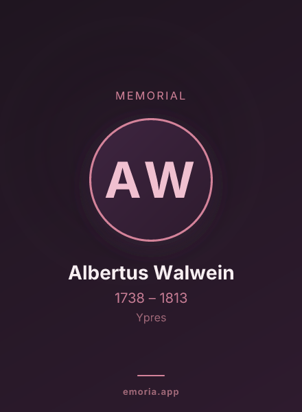 Memorial portrait of Albertus Walwein