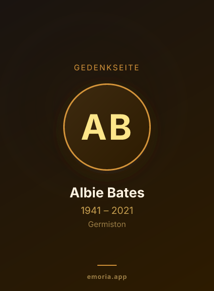 Gedenkportrait von Albie Bates