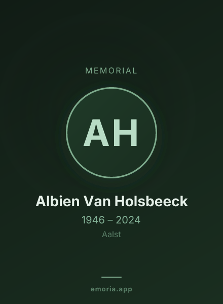 Memorial portrait of Albien Van Holsbeeck