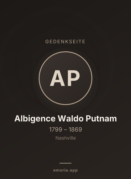 Gedenkportrait von Albigence Waldo Putnam