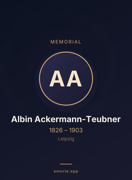 Memorial portrait of Albin Ackermann-Teubner