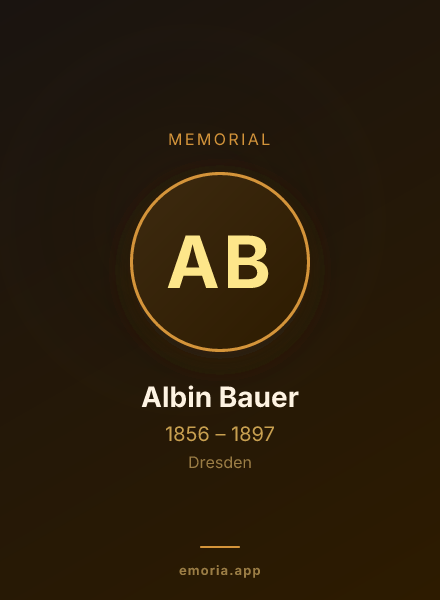 Memorial portrait of Albin Bauer