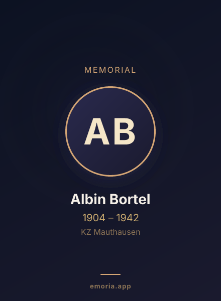 Memorial portrait of Albin Bortel