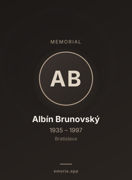 Memorial portrait of Albín Brunovský