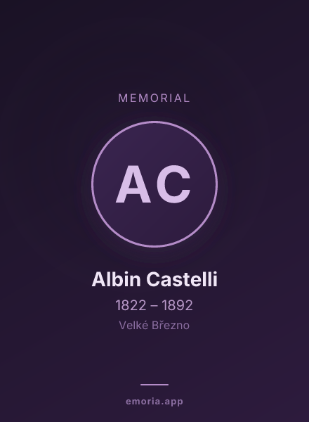 Memorial portrait of Albin Castelli