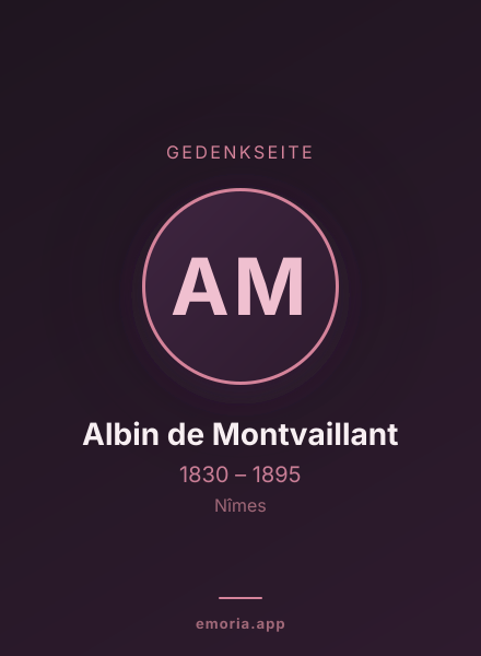 Gedenkportrait von Albin de Montvaillant