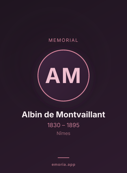 Memorial portrait of Albin de Montvaillant