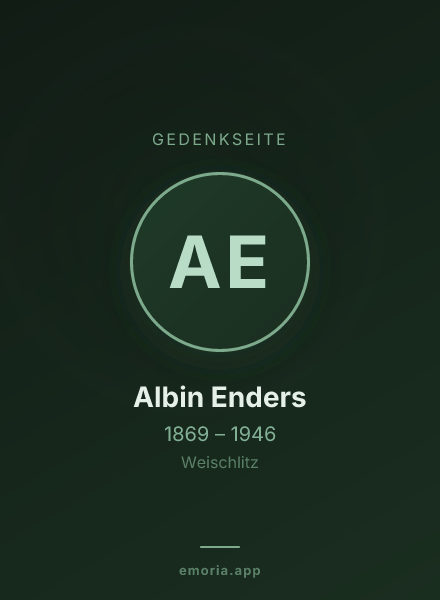 Gedenkportrait von Albin Enders