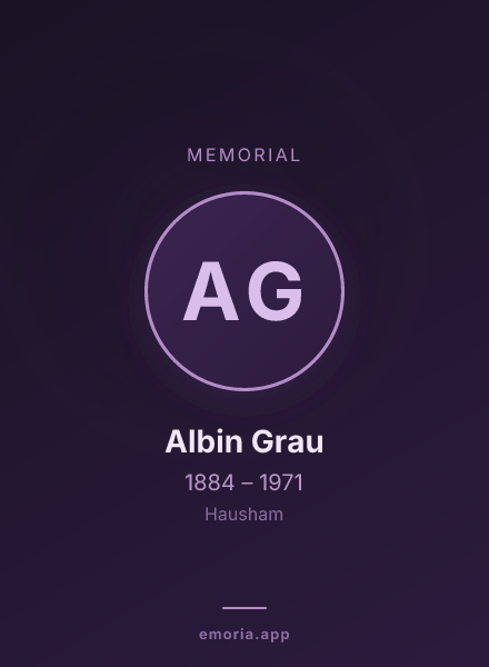 Memorial portrait of Albin Grau